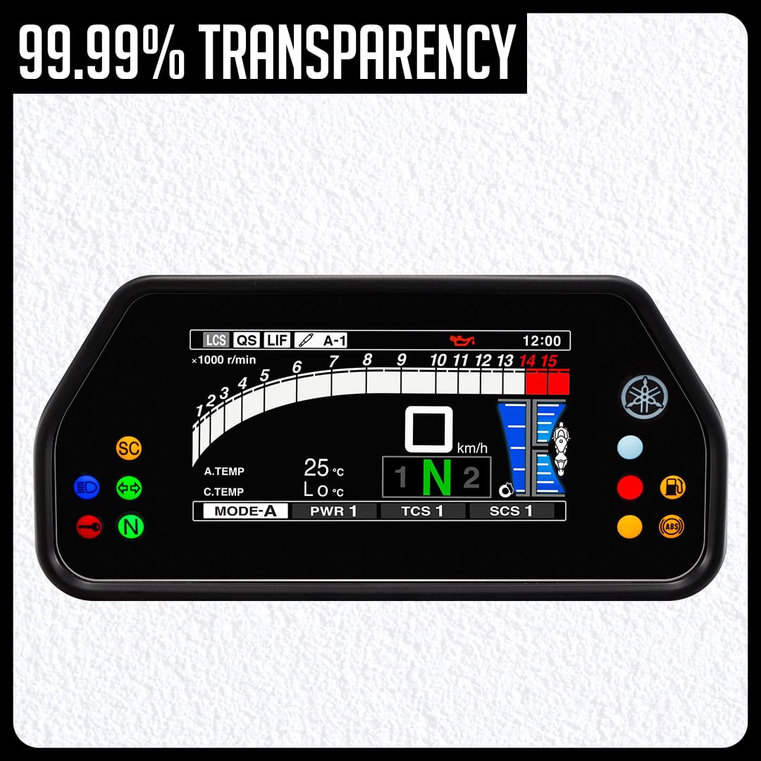 Speedo Angels Protezione In Vetro Temperato Per Cruscotto YAMAHA MT-10SP (2015+): Ultra-Trasparente, Antigraffio 9H, Facile Installazione